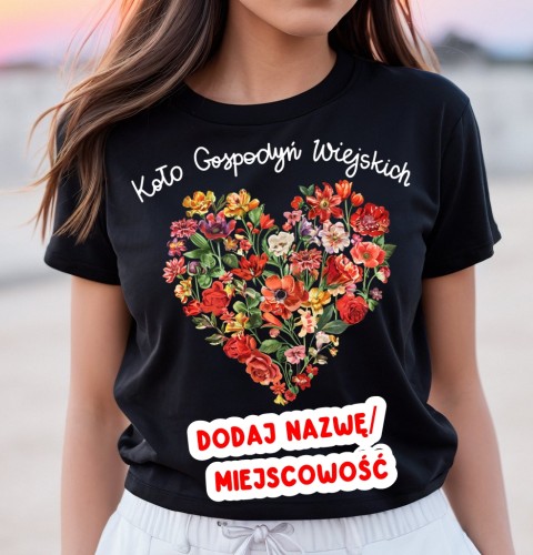 Koszulki dla koła gospodyń wiejskich serce z kwiatów.jpg