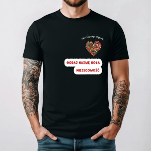 Męska koszulka dla koła gospodyń wiejskich serce z kwiatów.jpg