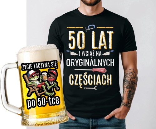 Koszulka na 50 urodziny - życie zaczyna się po 50.jpg