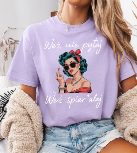 Fajna damska wakacyjna koszulka WEŹ NIE PYTAJ.jpg