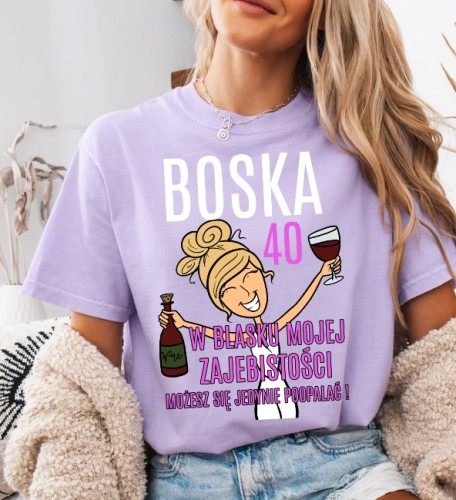 Damska koszulka na 40 lat na czterdziestkę dla blondynki