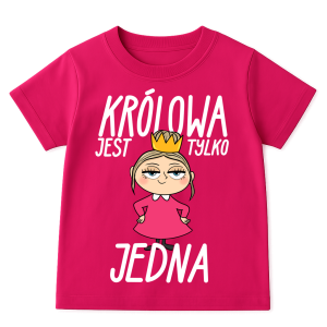 Koszulka dla dziewczynki blondynki - KRÓLOWA JEST TYLKO JEDNA