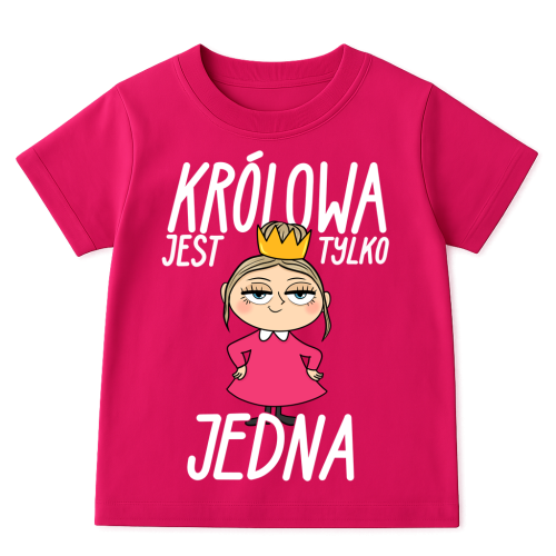 Koszulka dla dziewczynki blondynki - KRÓLOWA JEST TYLKO JEDNA.png