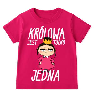Koszulka dla dziewczynki brunetki - KRÓLOWA JEST TYLKO JEDNA