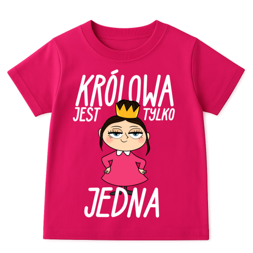 Koszulka dla dziewczynki brunetki - KRÓLOWA JEST TYLKO JEDNA.png