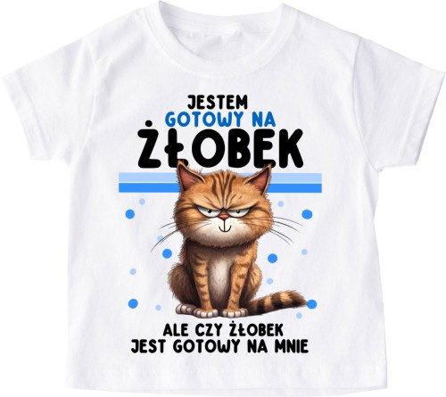 koszulka dla chłopca do żłobka kot
