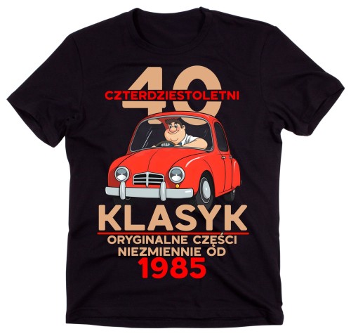 Męska koszulka na 40 urodziny - CZTERDZIESTOLETNI KLASYK.jpg