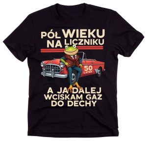 Męska czarna koszulka na 50 urodziny.jpg
