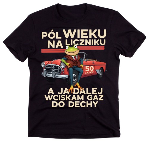 Męska czarna koszulka na 50 urodziny.jpg