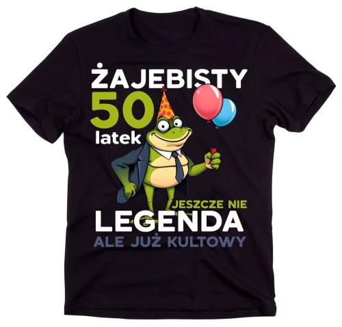 Męska koszulka na 50 urodzIny - ŻAJEBISTY 50 LATEK.jpg