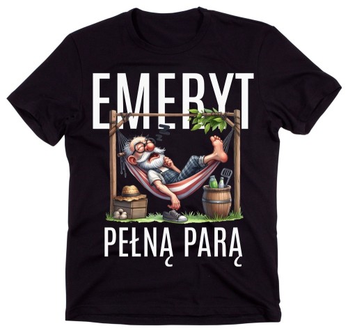Koszulka dla emeryta - EMERYT PEŁNĄ PARĄ.jpg