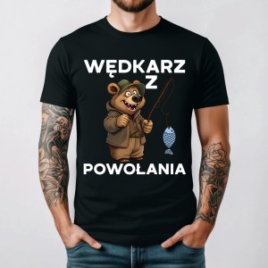 Koszulka dla wędkarza - z napisem WĘDKARZ Z POWOŁANIA NA PREZENT.jpg