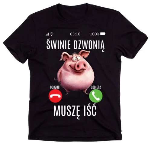 KOSZULKA DLA ROLNIKA ŚWINIĘ DZWONIĄ MUSZE IŚĆ.webp