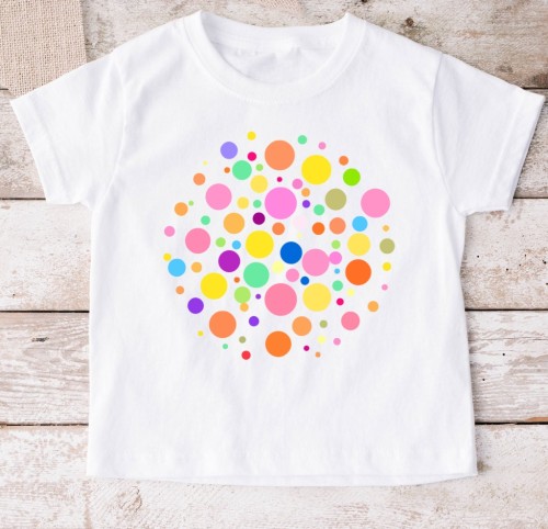 Koszulka w kolorowe kropki na DZIEŃ KROPKI.jpg