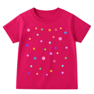 Różowa koszulka w małe kropki na DZIEŃ KROPKI