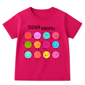 Różowa koszulka w kropki na DZIEŃ KROPKI Z KROPKAMI 