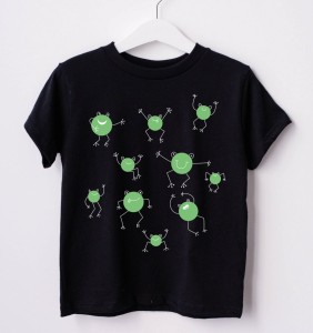 Koszulka dla dziecka na dzień kropki - w śmieszne kropki żabki WZÓR KROPKI35 