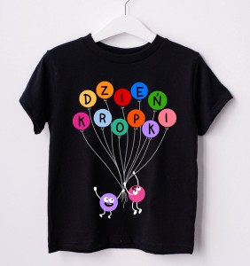 Koszulka dla dziecka na dzień kropki - w śmieszne kropki BALONIKI  wzór kropki30