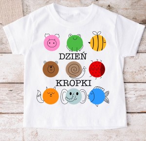 Koszulka dla dziecka w kropki na DZIEŃ KROPKI DO przedszkola - WZÓR KROPKI29