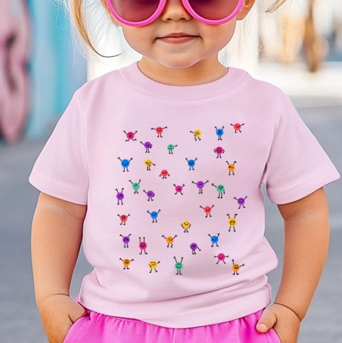 Różowa koszulka w kropki dla dziewczynki na dzień kropki.jpg