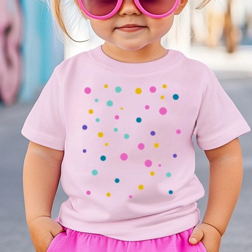 Różowa koszulka w kropki dla dziewczynki na dzień kropki.jpg