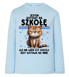 Koszulka z długim rękawkiem dla chłopczyka - jestem gotowy na szkołę.jpg