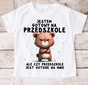 Koszulka do przedszkola DLA CHŁOPCZYKA - jestem gotowy na przedszkole (1)