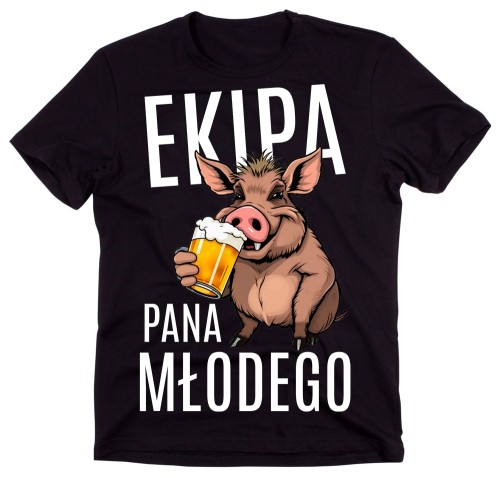 koszulka NA WIECZÓR KAWALERSKI EKIPA PANA MŁODEGO z dzikiem z piwem