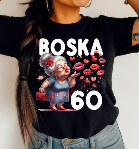 Damska koszulka na 60 urodziny BOSKA 60.png