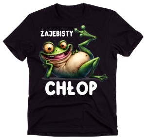 Męska śmieszna koszulka - ŻAJEBISTY CHŁOP