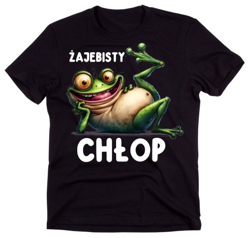 Męska śmieszna koszulka - ŻAJEBISTY CHŁOP