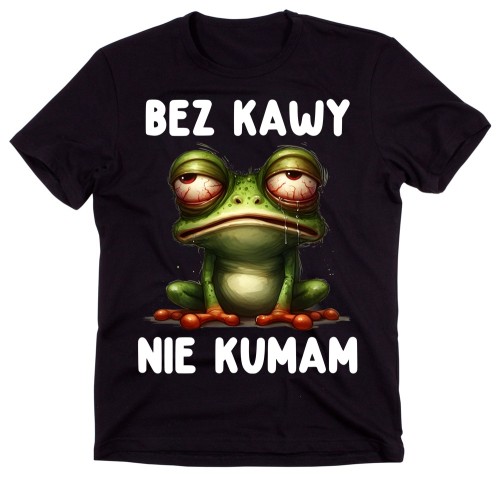 Męska koszulka dla kawosza - BEZ KAWY NIE KUMAM.jpg