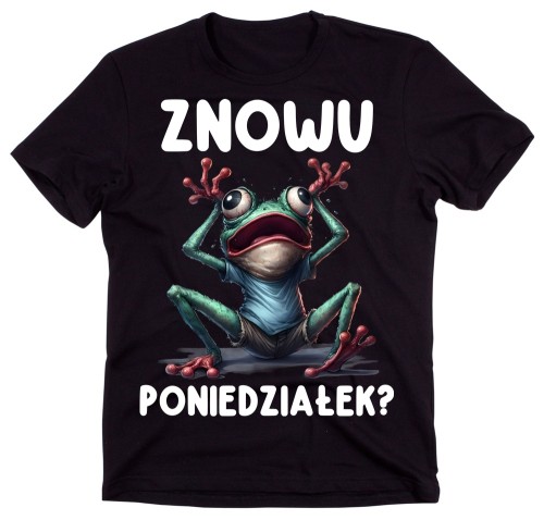 Śmieszna męska koszulka ZNOWU PONIEDZIAŁEK.jpg