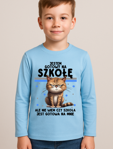 Koszulka dla chłopca - JESTEM GOTOWY NA SZKOŁĘ.png