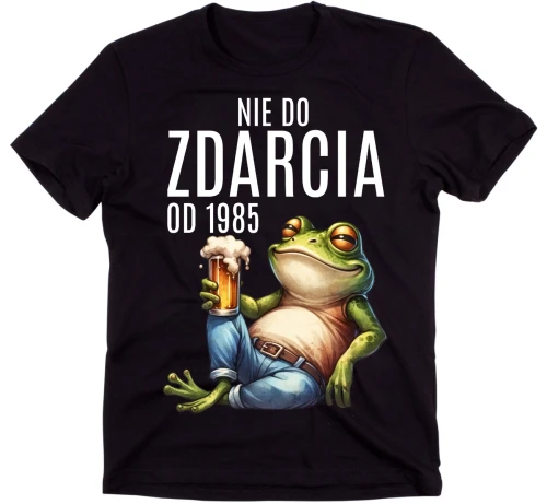 KOSZULKA MĘSKA NA 40 ROCZNIK NIE DO ZDARCIA OD 1985.webp