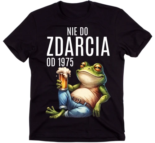 KOSZULKA MĘSKA NA 50 ROCZNIK NIE DO ZDARCIA OD 1975.webp