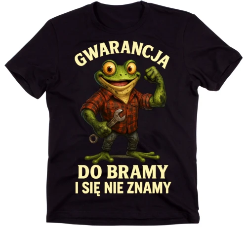 KOSZULKA CZARNA DLA MECHANIKI GWARANCJA DO BRAMY.webp