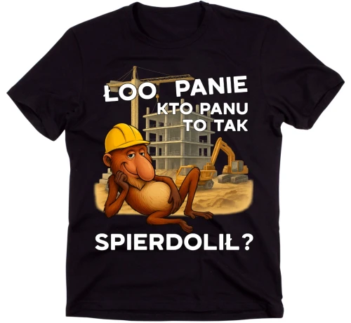 KOSZULKA CZARNA DLA FACHOWCA ŁOO PANIE KTO PANU.webp