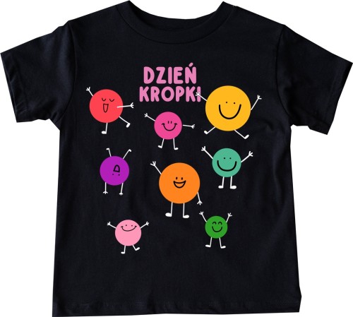 Czarna koszulka na Dzień Kropki - DZIEŃ KROPKI