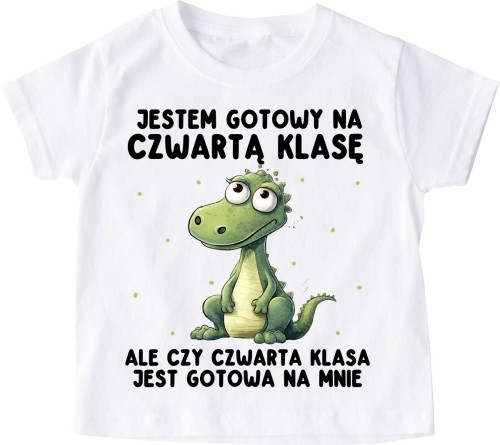 Koszulka dla dziecka na rozpoczęcie 4 klasy - JESTEM GOTOWY NA 4 KLASĘ.jpg