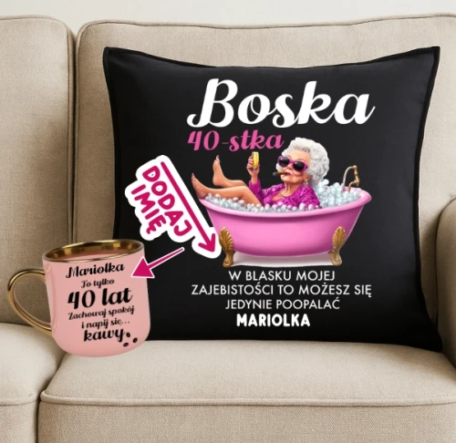 Personalizowany Zestaw prezentowy na 40 urodziny - BOSKA 40 LATKA W WANNIE.webp