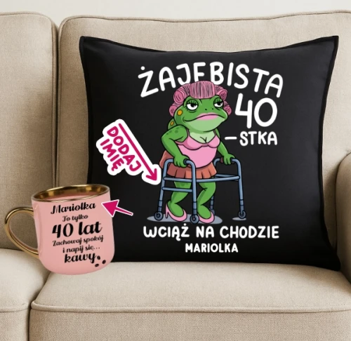 Personalizowany Zestaw prezentowy na 40 urodziny - ŻAJEBISTA 40.webp