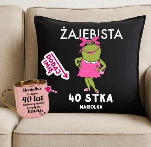 Personalizowany Zestaw prezentowy na 40 urodziny - ŻAJEBISTA 40.webp