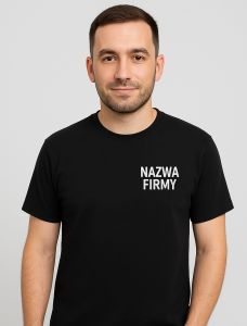 Koszulka reklamowa z logo firmy na sercu