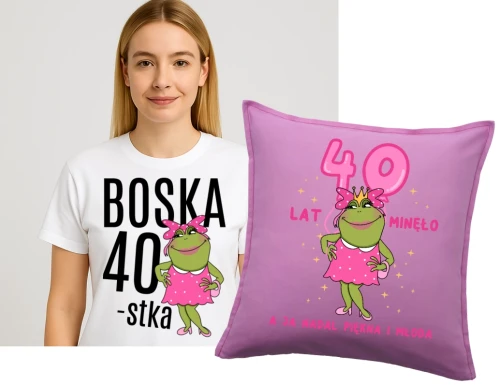 Zestaw na 40 urodziny - koszulka na 40 plus poduszka na 40 urodziny.webp