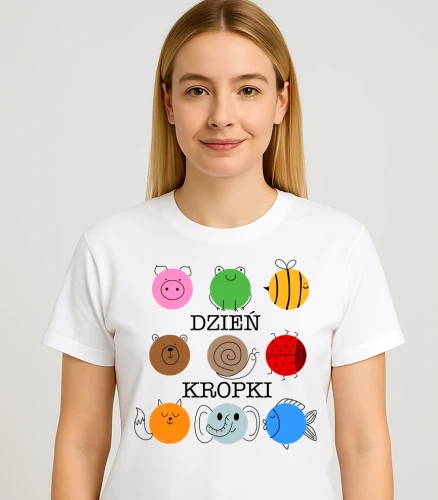 Damska koszulka na Dzień kropki .webp