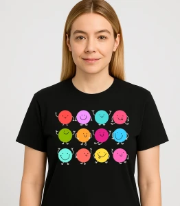 Czarna damska koszulka na Dzień Kropki