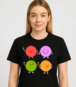 Czarna damska koszulka na Dzień Kropki