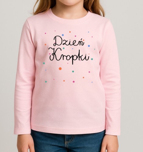 Koszulka na Dzień Kropki z długim rękawkiem dla dziewczynki.jpg