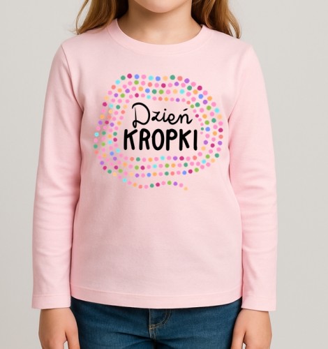 Koszulka na Dzień Kropki z długim rękawkiem dla dziewczynki.jpg